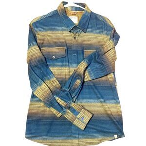 lake & Trail Plaid Flannel Shirt Long Sleeve Button Front Size